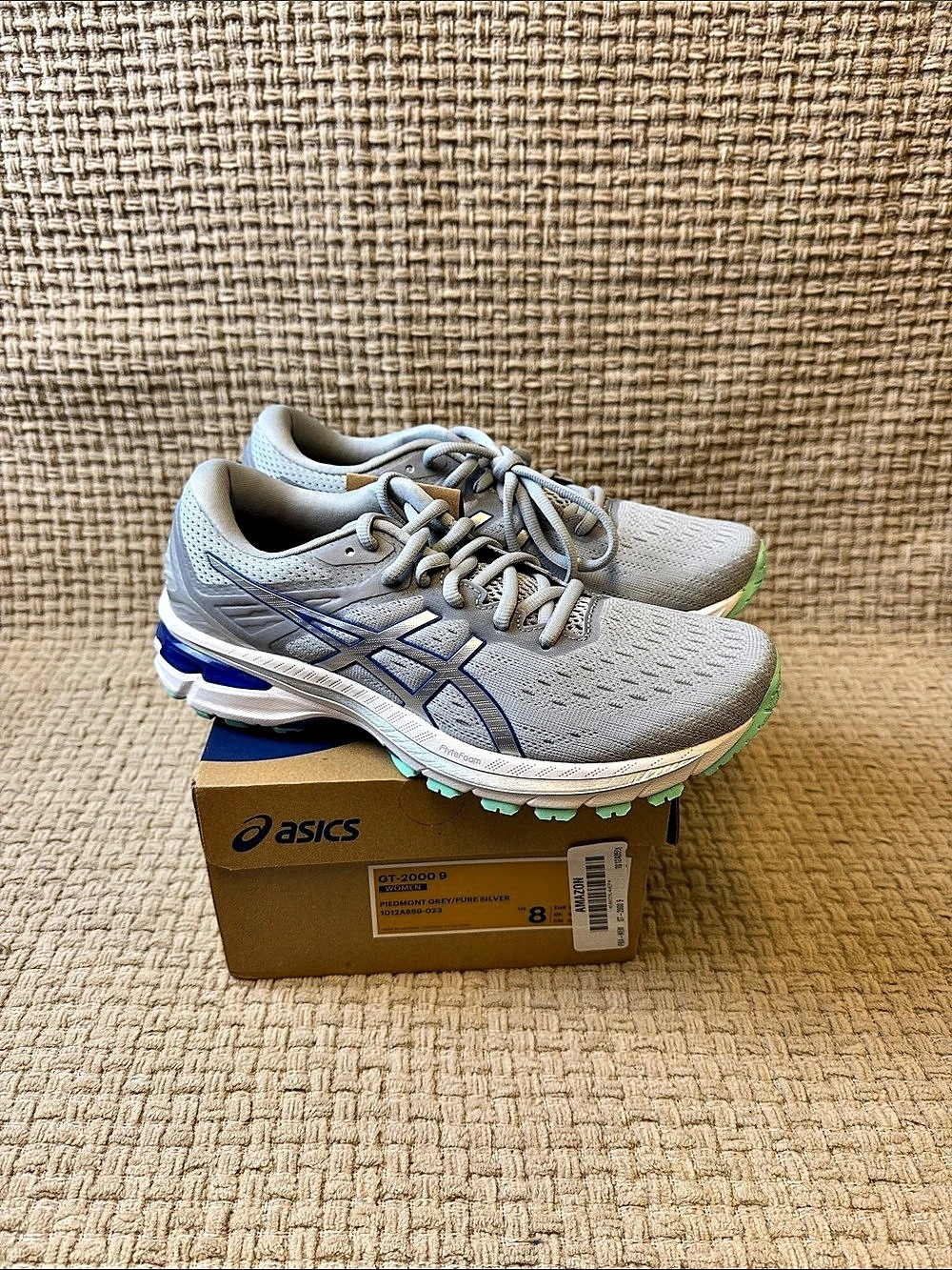 ASICS GT-2000 9 Women's Athletic Shoes Gray & Blue US 8 Like New
